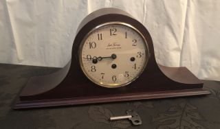 Vintage Seth Thomas Woodbury Westminster Chime Mantle Clock W/ Key & For Repair