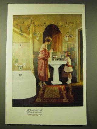 1924 Standard Plumbing Fixtures Ad - Mother And Daughter
