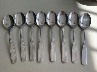 Set Of 8 Oneida Northland " Classic Harmony " Stainless 7 " Soup Spoons