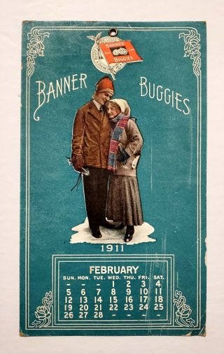 4 Banner Buggies Advertising Calendars 1911 & 1913 The Banner Buggy Co ST.  Louis 3