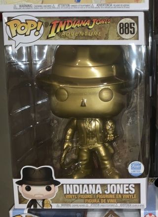 Funko Pop Gold 10 Inch Indiana Jones 885 Limited Edition In Hand Ready To Ship