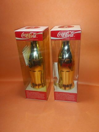 1994 LE Coca Cola Gold Plated Green Bay Packers SB XXXI Comm Bottle With Pin 2