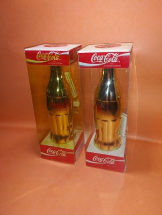 1994 LE Coca Cola Gold Plated Green Bay Packers SB XXXI Comm Bottle With Pin 3