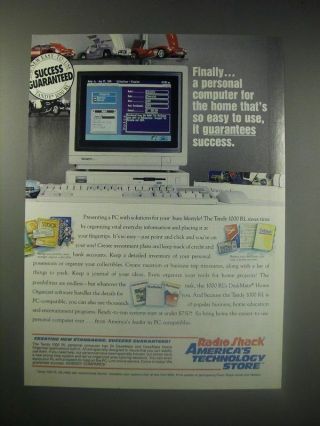 1990 Radio Shack Tandy 1000 Rl Computer Ad - Finally A Personal Computer