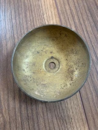 Antique Bell 19th C Brass Bronze Clock Diameter 6cm 3