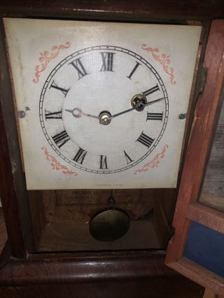 Antique Annsonia Mantle Clock Brass And Copper Company 2