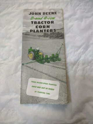 1949 John Deere 2 & 4 Row Tractor Corn Planters Sales Brochure 16 Pages