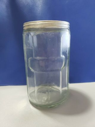 Vintage Antique Hoosier Cabinet Cannister/jar With Lid