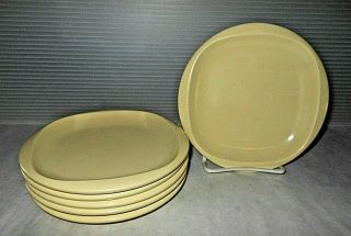 Mid Century Vintage Boonton Ware Belle Yellow Melmac Melamine Bread Plate Set 6