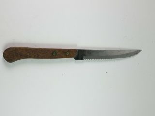 Serco Stainless Steel Steak Knife Serrated Blade Wood Handle