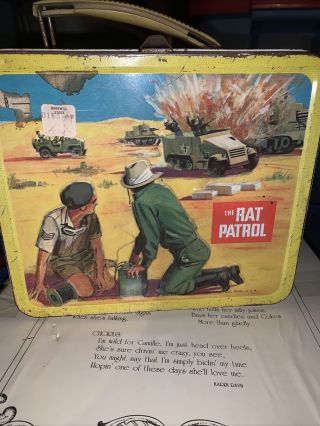 Vintage 1967 The Rat Patrol Aladdin Lunch Box