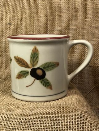 Hartstone Pottery Buckeyes Coffee Mug Cup Stoneware Hand Painted In Usa Ohio