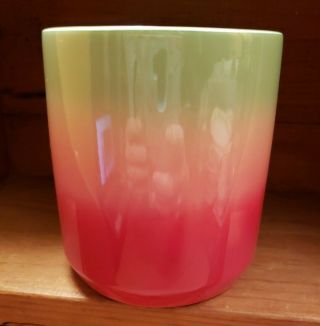 Starbucks Ombre Red,  Pink,  Green Ceramic 8 Oz.  Travel Mug Tumbler Christmas 2020 2