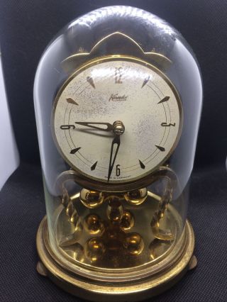 Vintage Kundo Anniversary Glass Dome Clock.  German.  Spares