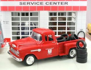 Nib Diecast 1/43 1955 Chevrolet Stepside Pick - Up Truck " Mobil " With 10 Tires