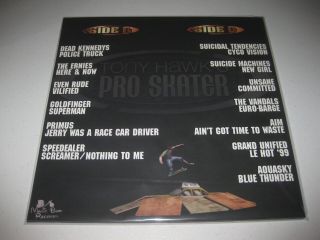Tony Hawk Pro Skater Video Game Soundtrack Vinyl TURQUOISE 13 Tracks LP Blue 2