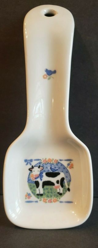 Vintage Otagiri Japan Clarabelle Cow Ceramic Spoon Rest Country Farm House Decor