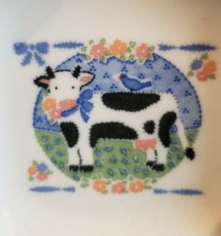 Vintage OTAGIRI Japan Clarabelle Cow Ceramic Spoon Rest Country Farm House Decor 3