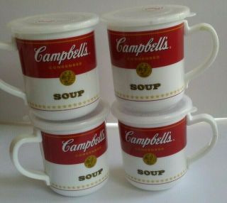 Set Of 4 Plastic Campbell 