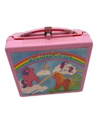 Vintage 1985 My Little Pony Plastic Lunch Box Hasbro Mlp G1