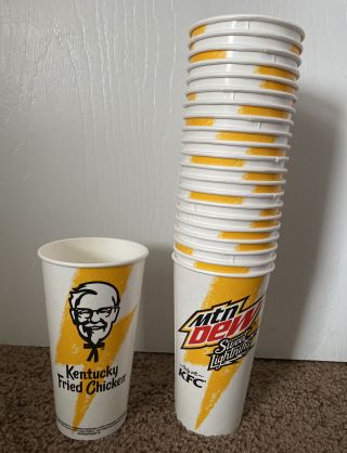 22 Mountain Dew Sweet Lightning Cups Kfc Mtn Official Paper Fountain Exclusive