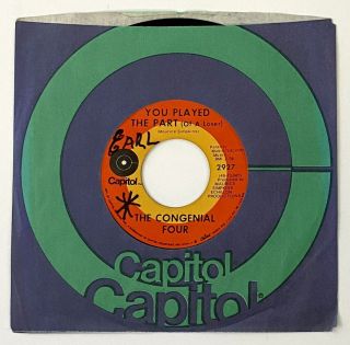 The Congenial Four " You Played The Part.  " Sweet/crossover Soul 45 Capitol Mp3