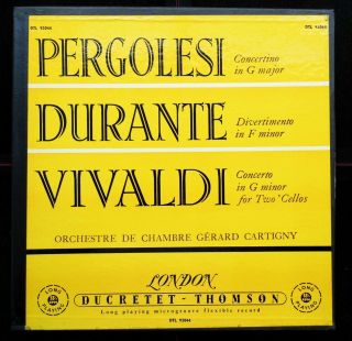 Vivaldi: Concerto For Two Cellos - Cartigny London Ducretet - Thomson Ed1 Lp
