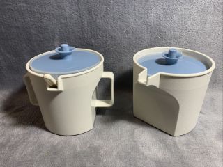 Vintage Tupperware Sugar Bowl And Creamer Set Push Button Lids