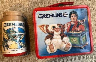 Vintage Gremlins Lunch Box 1984 W/thermos Aladdin Industries Warner Bros