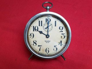 Vintage Westclox Big Ben Peg Leg Clock,  Nickel Plate,  Western Clock Co. ,