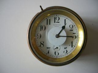 Tiffany & Co.  Brass 8 Day Travel Clock Swiss Movement 1920s