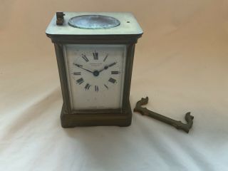 Vintage French Brass Carriage Clock By Selfridge’s