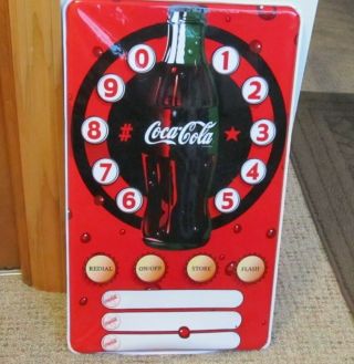 Coke Coca - Cola Poster Telephone Speaker Phone Wall Hanging 12 " X 20 "