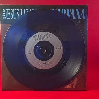 Nirvana Oh The Guilt 1993 Uk 7 " Blue Vinyl Single Puss By The Jesus Lizard Excel