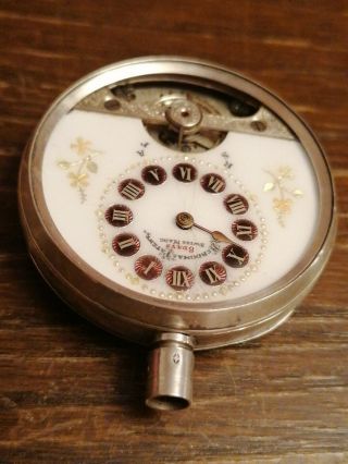 Swiss Silver Hebdomas Patent 8 Days pocket watch Spiral Brequet Levees Visibles 2