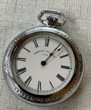 1900 American Waltham " Seaside " Mdl.  1890 Pocket Watch 6s 7j,  In Swc Case