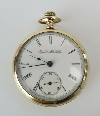 Elgin 6987544 Roman Numeral Running Pocket Watch 1897 7j Model 5 Class 11 18s