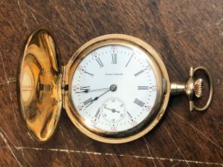 Antique Waltham 0 Size Gold Filled Pocket Watch