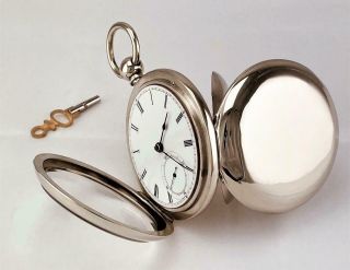 Model 1857 Waltham Home Watch Key Wind Pocket Watch Dial 18s Runs Year 1871