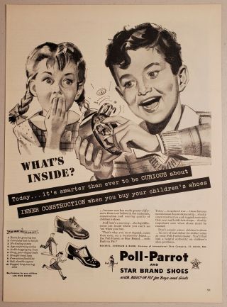 1944 Print Ad Poll Parrot Children 