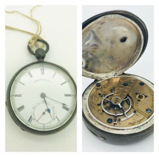 1868 Waltham Ps Bartlett Coin Silver Pocket Watch 18s Key Wind 11j - - - Runs