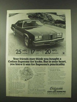 1977 Oldsmobile Cutlass Supreme Ad - Your Friends