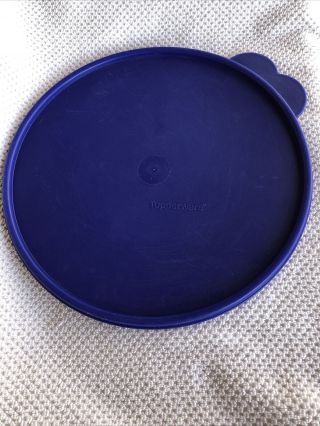 Two Vintage Tupperware Butterfly Lids 9 Inch,  2515g - 1 Blue And 2515b - 2 Pink