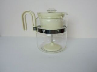 Vtg Gemco Heat Resistant Stove Top Glass Perk Percolator Coffee Pot Glass