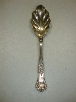 Tiffany & Co.  English King Sugar Shell Spoon 6 " Electro Plated
