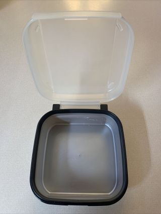 Tupperware Modular Mate 5 Cup Silver 1619 W/ Black Flip Top Clear Lid 1
