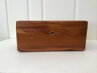 Vintage Lane Cedar Chest Miniature Salesman Sample Wood Trinket Storage Box