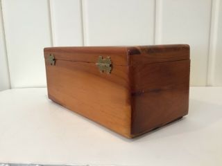 Vintage Lane Cedar Chest Miniature Salesman Sample Wood Trinket Storage Box 2