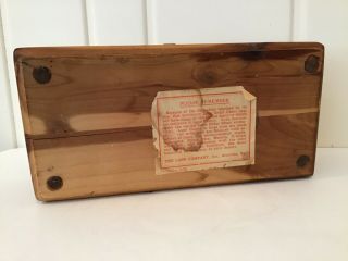 Vintage Lane Cedar Chest Miniature Salesman Sample Wood Trinket Storage Box 3