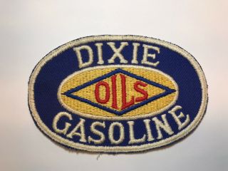 Vintage Dixie Oils Gasoline Service Station Uniform Patch -